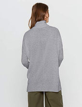 Load image into Gallery viewer, State Cashmere Oversized Turtleneck Tunic Sweater - Long Sleeve Pullover for Women Made w/ 100% Pure Cashmere Sourced from Inner Mongolia Goats - Lightweight &amp; Versatile - (Pale Charcoal, Medium)
