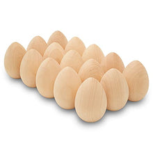 Load image into Gallery viewer, 50 Smooth Standable Wooden Easter Eggs to Paint, Quality Small Wooden Eggs for Crafts, Wooden Easter Eggs Paint 2 in, by Woodpeckers
