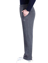 Load image into Gallery viewer, Zoulee Men&#39;s Front Zip Open-Bottom Sports Pants Sweatpants Trousers Fleece Dark Grey M
