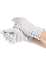 Load image into Gallery viewer, Fishers Finery Women&#39;s 100% Pure Cashmere Gloves, Ultra Plush Cable Knit Stone
