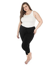 Load image into Gallery viewer, Davy Piper The Katharine Ribbed Bamboo Cropped Joggers with Pockets (Black, X-Large)
