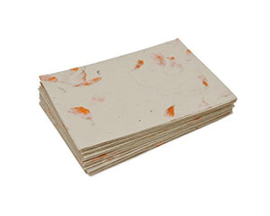 Kathmandu Valley Co. Nepali Cherish Greeting Card & Envelope Box Set with Handmade Lokta Paper from Nepal, 15 Cards (Marigold)