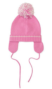 Gia John Cashmere Baby Girl Cashmere Pom Pom Hat Pink