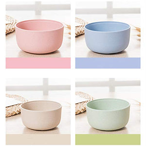 CATTOSSO Biodegradable Dinnerware Wheat Straw Bowl, Unbreakable Salad Bowl , Cereal Bowl Set, 4 Pcs