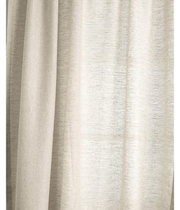 Solino Home 100% Linen Curtain 52 x 84 Inch – Light Natural Lightweight Rod Pocket Curtain – 100% Pure Natural Fabric Window Panel for Summer – Handcrafted from European Flax