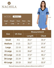 Load image into Gallery viewer, NACHILA Women&#39;s Bamboo Nightgown Soft Night Shirt Short Sleeve Pajama Dress Peach Pink S

