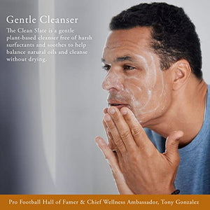 Caldera + Lab The Clean Slate | Men's Organic Foaming Facial Cleanser for Dry, Sensitive, & Normal Skin – Vegan, Natural & Antioxidant Packed Exfoliating Face Wash