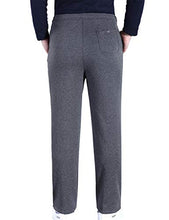 Load image into Gallery viewer, Zoulee Men&#39;s Front Zip Open-Bottom Sports Pants Sweatpants Trousers Fleece Dark Grey M
