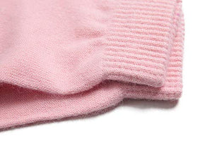 iMongol-Pure Cashmere Women Full Fingers Gloves ladies Gloves Mittens- gloves knitted (Pale Pink)