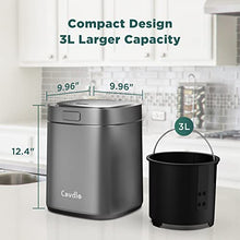 Load image into Gallery viewer, Electric Compost Bin Kitchen | Smart Kitchen Waste Composter | Food Composter Indoor/Outdoor | Food Cycler with 3L Capacity | Compost Machine for Apartment Countertop | Cavdle WasteCycler | Black
