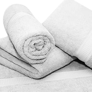 Ariv Towels - Premium Bamboo Cotton Bath Towels - Ultra Absorbent, Soft Feel and Quick Drying 30" X 52" (White)