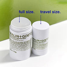 Load image into Gallery viewer, Malin + Goetz Travel Mini Eucalyptus Deodorant, natural effective odor &amp; sweat defense, for all skin types, clear color, no residue/stains, free of aluminum, alcohol, baking soda, parabens 1oz
