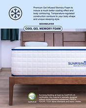 Load image into Gallery viewer, Sunrising Bedding 12 inch Natural Latex &amp; Gel Infused Memory Foam Twin-XL Mattress, Medium Firm, Non-Toxic &amp; No Fiberglass, Assembled in USA, Certipur-US,120 Night Trial, 20 Year Warranty
