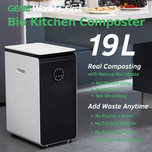 Load image into Gallery viewer, GEME | World&#39;s First Bio Smart Electric Composter Kitchen, Turn Food Waste into Real Organic Compost No Dehydration - 19L Food Cycler Compost Machine with Electric Compost Bin
