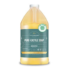 Load image into Gallery viewer, WHOLENATURALS Pure Castile Soap Liquid, EWG Verified &amp; Certified Palm Oil Free - 64 Oz. - 1/2 Gallon Unscented, Natural Soap, Mild &amp; Gentle Non-gmo &amp; Vegan - Organic Body Wash, Laundry, and Baby Soap
