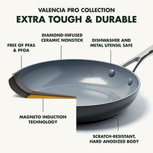 Load image into Gallery viewer, GreenPan Valencia Pro Hard Anodized Healthy Ceramic Nonstick 10&quot; Frying Pan Skillet, PFAS-Free, Induction, Dishwasher Safe, Oven Safe, Gray
