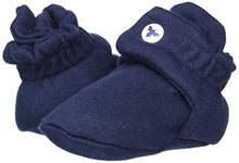 Load image into Gallery viewer, Burt&#39;s Bees Baby baby boys Booties, Organic Cotton Adjustable Infant Shoes Slipper Sock, Navy Blue, 3-6 Months US
