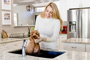 JOYECO Cleaning Gloves Dishwashing Kitchen Gloves Reusable Rubber 3 Pairs White, Large