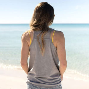 30A Beach Happy Racer Tank Top - Women - Ash - XS - Made from Plastic Bottles