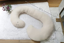Load image into Gallery viewer, Pharmedoc The CeeCee Pillow Organic Cotton Pregnancy Pillows C-Shape Full Body Pillow and Maternity Support (Natural Cover) Full Body Support, Pregnancy Must Haves, Maternity Pillows for Sleeping
