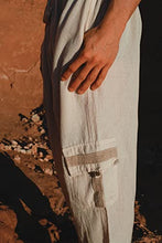 Load image into Gallery viewer, Handmade OKKO Organic Hemp and Cotton Mens Pants Beige, Handmade, Four Pockets, Eco friendly, Sustainable Comfortable Earthy Yoga Gypsy Boho AJJAYA
