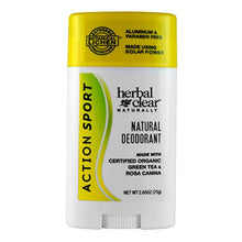 Load image into Gallery viewer, Herbal Clear Naturally action sport deodorant, 2.65 Ounce
