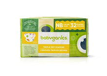 Load image into Gallery viewer, Babyganics Newborn Diapers, 32 Count, Absorbent, Breathable, Triple Dry Baby Diapers
