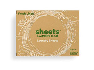 Sheets Laundry Club - All In One Laundry Kit.- Lightweight & Mess Free - Enjoy 50 Fast Dissolving Fresh Linen Laundry Sheets, 1-8oz Lavender Scent Booster Tube, 40 Plant Based Lavender Dryer Sheets