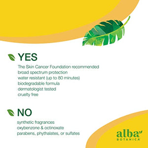 Alba Botanica Sunscreen for Face and Body, Hawaiian Coconut Sunscreen Spray, Broad Spectrum SPF 50 Sunscreen, Water Resistant and Biodegradable, 6 fl. oz. Bottle (Pack of 2)