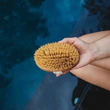 Load image into Gallery viewer, Luxury Bamboo Vegan Dry Brush, USA Brand, Dry Brush for Body with Agave/Plant Based Bristles (Firm/Extra Firm) with Stylish Bamboo Oval Handle, For Exfoliating Skin and Improving Circulation
