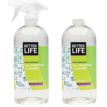 Load image into Gallery viewer, BETTER LIFE All Purpose Cleaner, Multipurpose Home and Kitchen Cleaning Spray for Glass, Countertops, Appliances, Upholstery &amp; More, Multi-surface Spray Cleaner - 32oz (Pack of 2) Clary Sage &amp; Citrus
