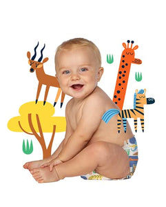 Hello Bello Premium Baby Diapers I Affordable Hypoallergenic and Eco-Friendly Absorbent Diapers for Babies and Kids I Size Newborn I Safari Design I 34 Count