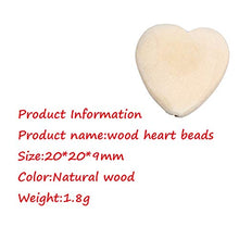 Load image into Gallery viewer, Arakierst 50pcs Natural 20mm Unfinished Wood Hearts Beads with Holes Eco-Friendly Wooden Handing Materials DIY Beading Craft Accessories
