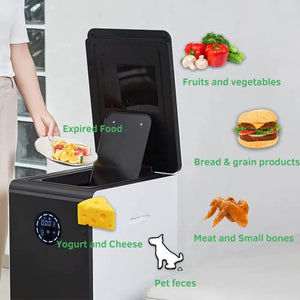 GEME | World's First Bio Smart Electric Composter Kitchen, Turn Food Waste into Real Organic Compost No Dehydration - 19L Food Cycler Compost Machine with Electric Compost Bin