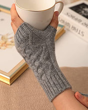 Load image into Gallery viewer, NUOHEMULE 100% Pure Cashmere Fingerless Mitten Gloves for Women in a Gift Box,Soft and Comfortable Gloves
