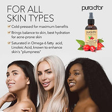 Load image into Gallery viewer, PURA D&#39;OR Organic Rosehip Seed Oil, 100% Pure Cold Pressed USDA Certified All Natural Moisturizer Facial Serum For Anti-Aging, Acne Scar Treatment, Gua Sha Massage, Face, Hair &amp; Skin, Women &amp; Men, 4oz
