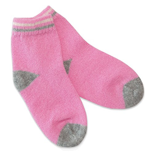Gia John Cashmere Baby to Kids Warm Cashmere Socks (pink, 6-12M)