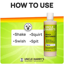 Load image into Gallery viewer, Uncle Harry&#39;s Natural Alkalizing Miracle Mouthwash | Adult &amp; Kids Mouthwash for Bad Breath | pH Balanced Oral Care Mouth Wash &amp; Mouth Rinse (8 fl oz)
