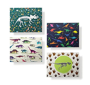 Twigs Paper - Dinosaur Note Card Set - 12 Blank Cards (5.5 x 4.25 Inch) With Envelopes - Great for Kids - Birthdays - Eco Friendly Stationery - Made In USA From Sustainable Materials