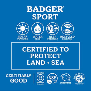 Badger Sport Mineral Sunscreen SPF 40, Zinc Oxide Biodegradable Reef Safe Sunscreen, 98% Organic Ingredients, Broad Spectrum, Water Resistant, Unscented, 2.9 fl oz