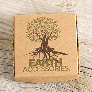 Earth Accessories Organic Wood Stud Earrings for Women - Earring Set Ear Rings with Surgical Steel