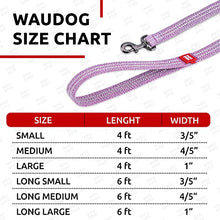Load image into Gallery viewer, WAUDOG Recycled Cotton Dog Leash Eco-Friendly Collar for Small Medium and Large Dogs - Reflective Dog Leash for Medium Dogs - Strong Dog Leashes for Large Breed Dogs-Puppy Leash for Small Dogs
