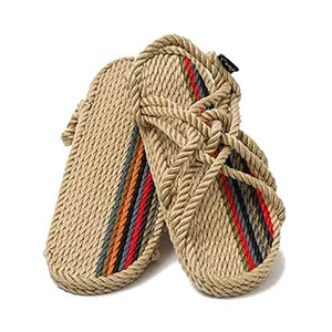 Nomadic State of Mind Woodstock Sandal - Handmade Rope Shoes – Machine Washable – Comfortable, Colorfast & Lightweight – Vegan Friendly – for Women & Men (numeric_15)