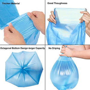 Small Trash Bags,4-6 Gallon Biodegradable Garbage Bags,Unscented Leak Proof Compostable Bags Wastebasket Liners for Office,Home,Bathroom, Bedroom,Car,Kitchen,Pet (100 Counts, Blue)