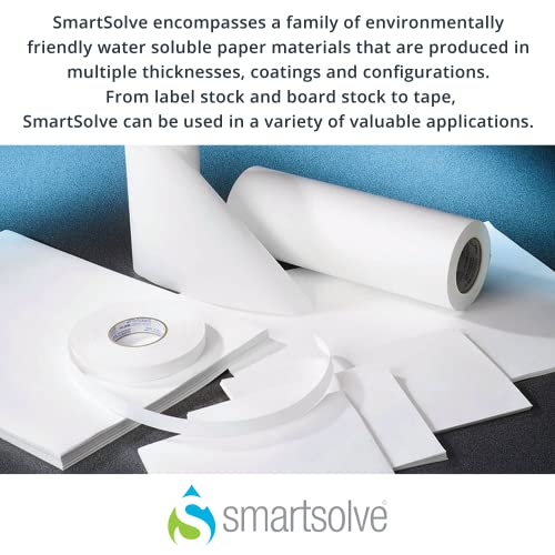 SmartSolve 3 pt. Water-Soluble Paper, Dissolves Quickly in Water, Biodegradable, Eco-Friendly, Printer Compatible, Crafts, Drawing, Notes, Letter Size, 8.5” x 11”