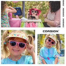 Load image into Gallery viewer, COASION Kids Polarized Sunglasses TPEE Rubber Flexible Shades for Girls Boys Age 3-9 (Pink Frame/Grey Lens)
