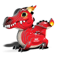Load image into Gallery viewer, EUGY 085 Red Dragon Eco-Friendly 3D Paper Craft Puzzle
