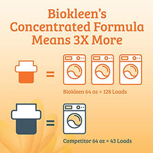 Load image into Gallery viewer, Biokleen Laundry Detergent -128 HE Loads - Citrus Essence 64 Fl Oz Concentrated, Eco-Friendly, Plant-Based, No Artificial Fragrance - Packaging May Vary
