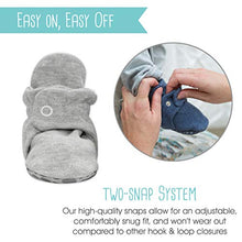 Load image into Gallery viewer, Zutano Unisex Organic Cotton Baby Booties With Gripper Soles, Gray Heather, 3M
