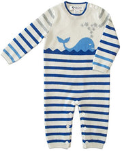 Load image into Gallery viewer, Gia John Cashmere Baby Layette and Socks Sets Romper Long Sleeve Cashmere Blue 3-12M (3-6m) (3-6M)
